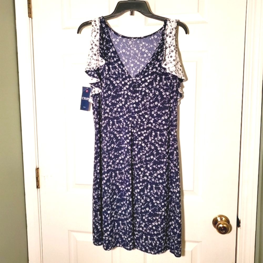 Chaps Sleeveless Floral Dress - Picture 3 of 4